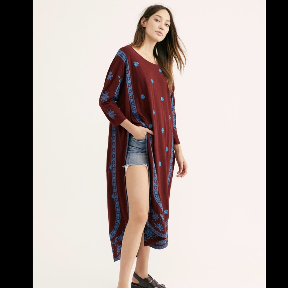 Free People Adorned Maxi Top